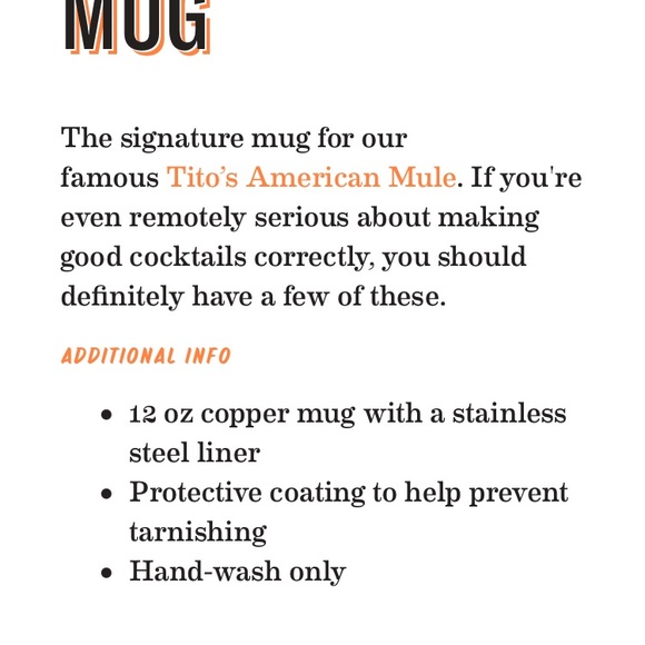 tito’s Dining Set Of Two Copper Titos Mugs Poshmark